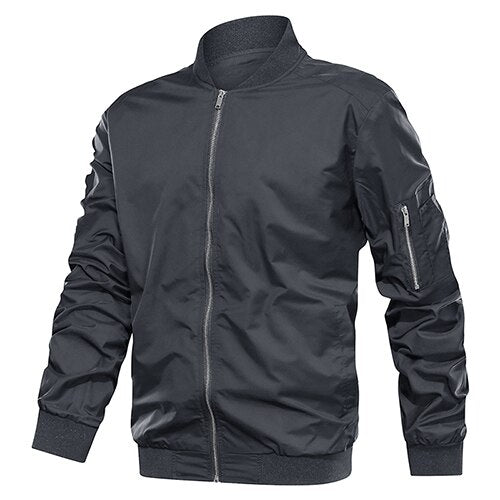 Autumn Men's Lightweight Bomber Jacket Coat Mens Spring Casual Jackets Students Baseball Style Coats Outerwear Boys